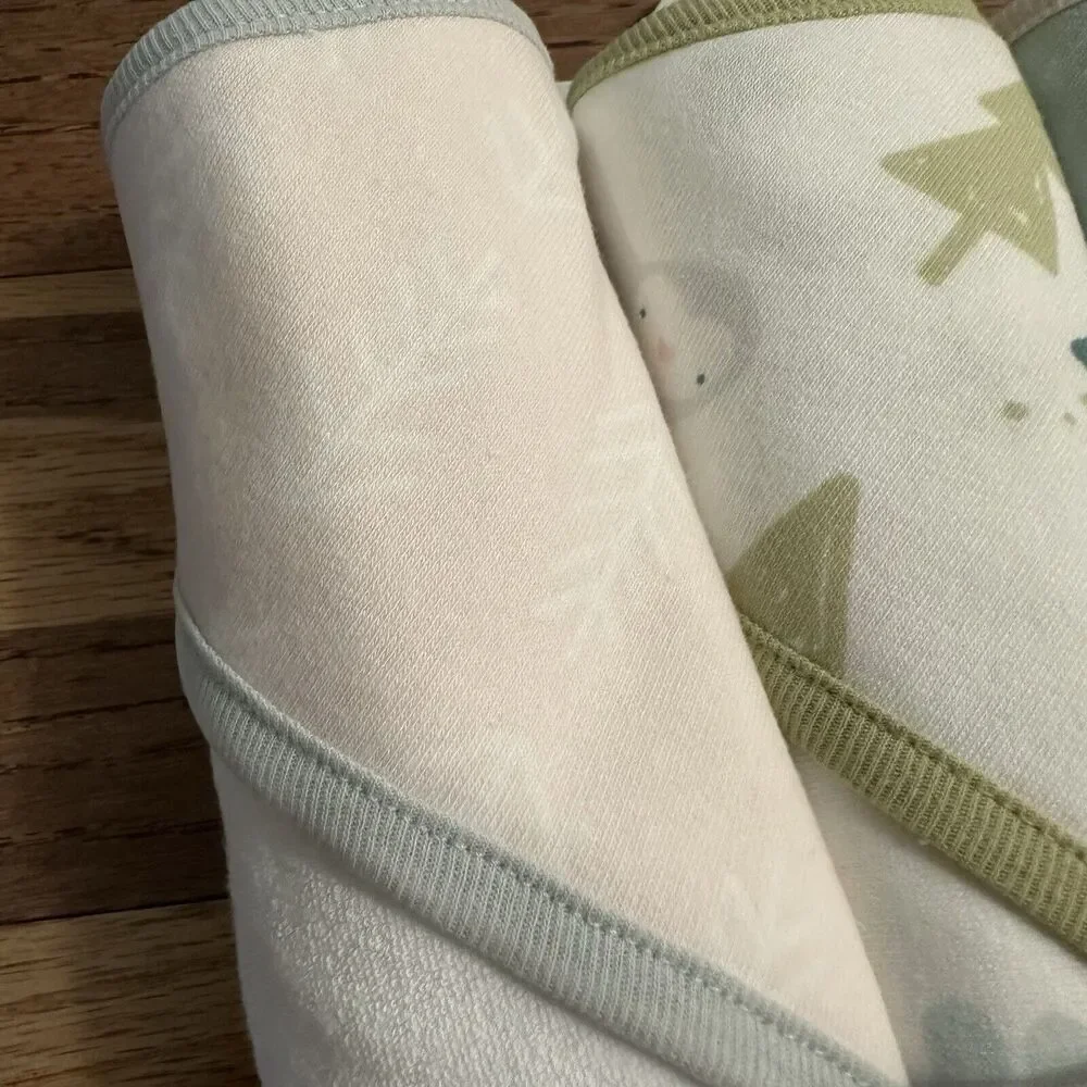 NEW!! Cloud Island Infant Hooded Bath Towels, BUNDLE (3pk), Woodland Theme